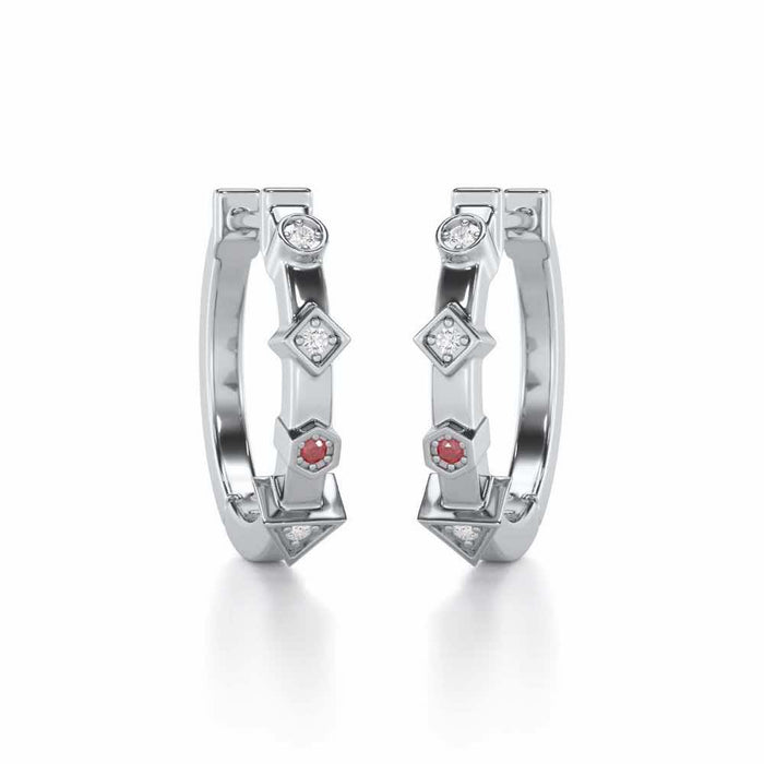 Luxurious Lullaby Silver Bali Earrings - White Gold - Image 1