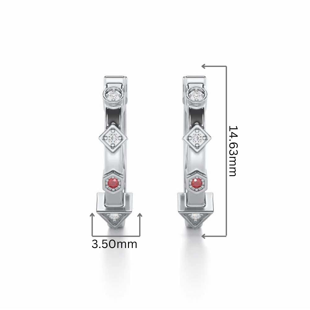 Luxurious Lullaby Silver Bali Earrings - White Gold - Image 2