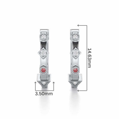 Luxurious Lullaby Silver Bali Earrings - White Gold - Image 2