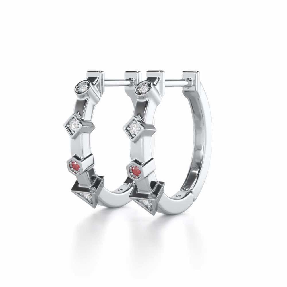 Luxurious Lullaby Silver Bali Earrings - White Gold - Image 3