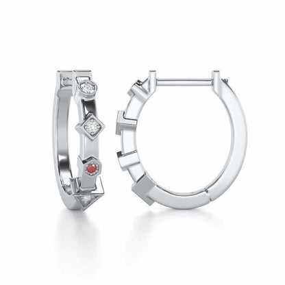 Luxurious Lullaby Silver Bali Earrings - White Gold - Image 4
