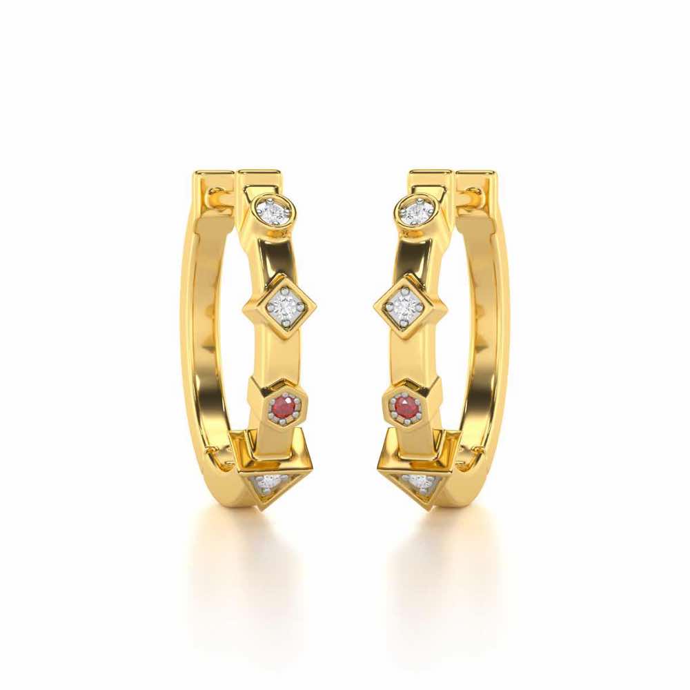 Luxurious Lullaby Silver Bali Earrings - Yellow Gold - Image 1