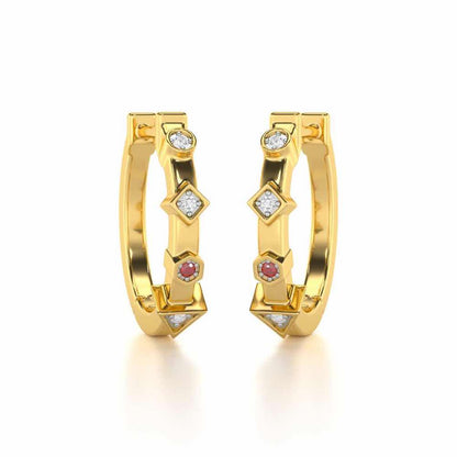 Luxurious Lullaby Silver Bali Earrings - Yellow Gold - Image 1