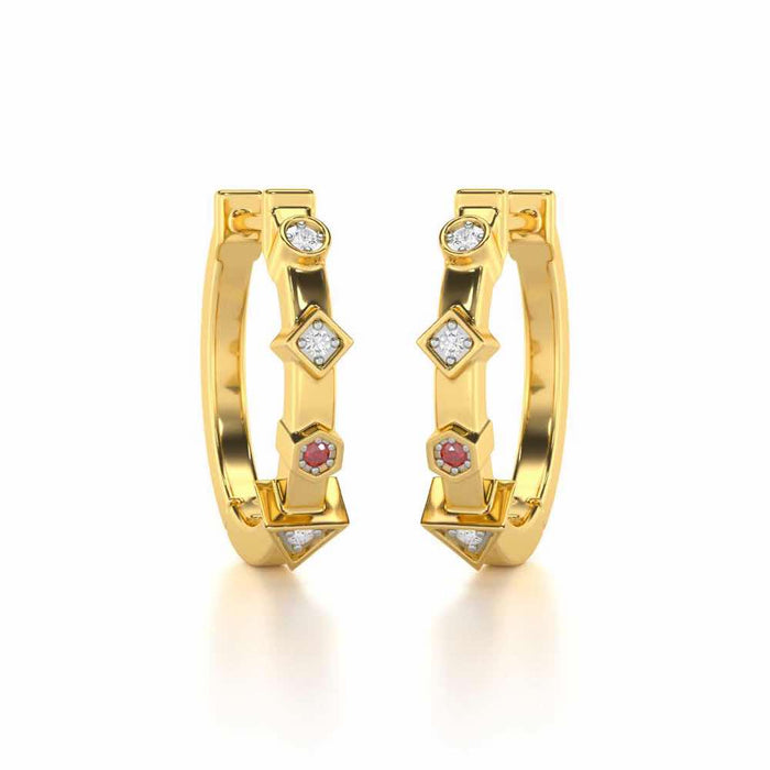Luxurious Lullaby Silver Bali Earrings - Yellow Gold - Image 1