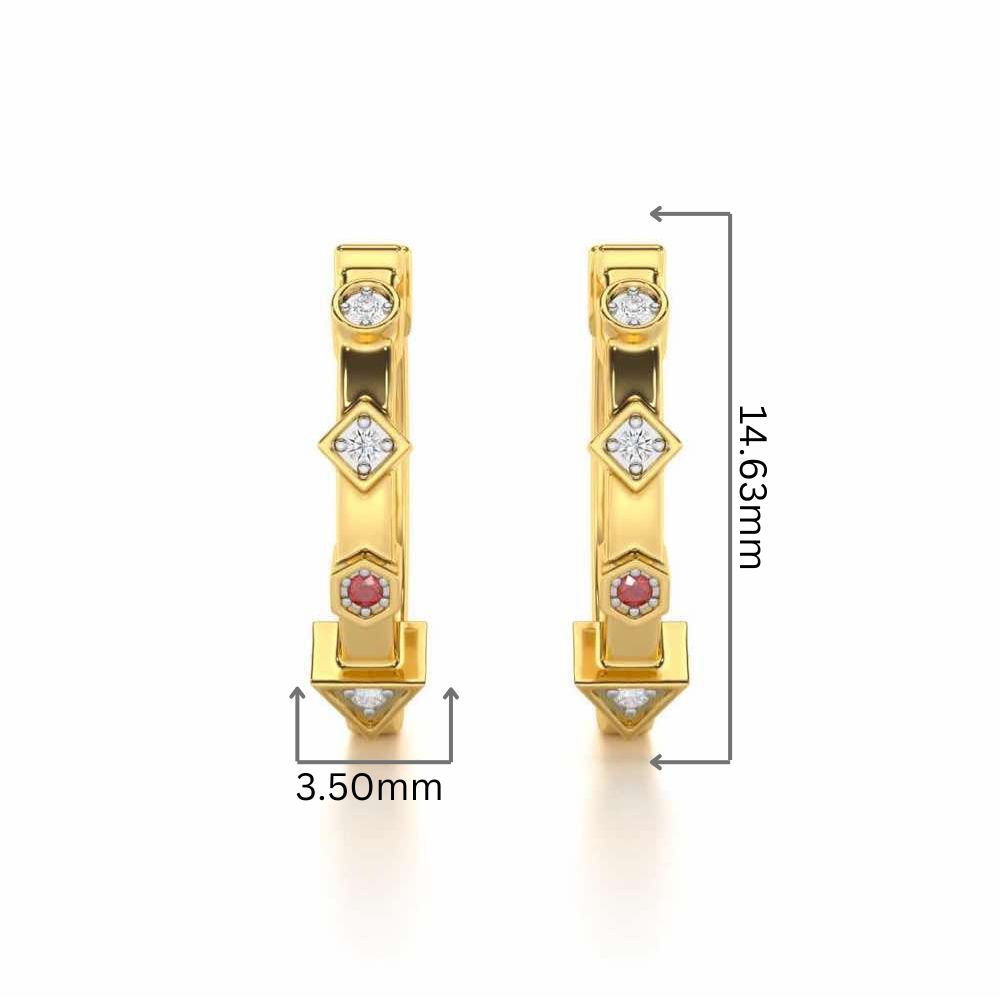 Luxurious Lullaby Silver Bali Earrings - Yellow Gold - Image 2