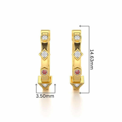 Luxurious Lullaby Silver Bali Earrings - Yellow Gold - Image 2