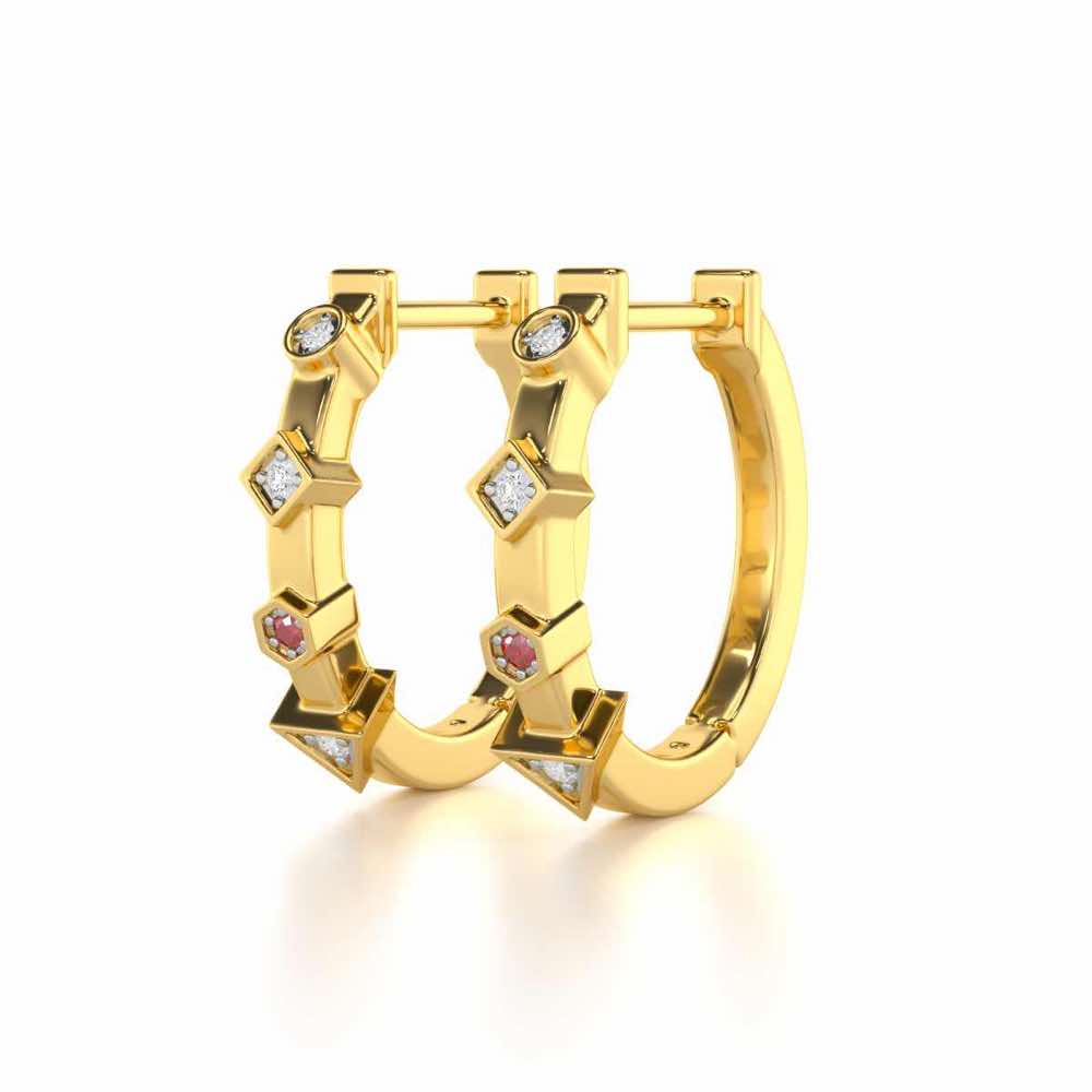 Luxurious Lullaby Silver Bali Earrings - Yellow Gold - Image 3