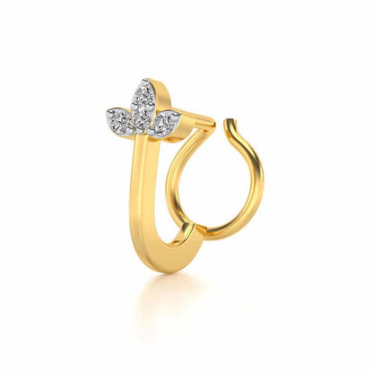Lynx Silver Nosepin - Yellow Gold - Image 1