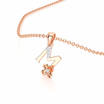 M-Glint Silver Pendant - Rose Gold - Image 2