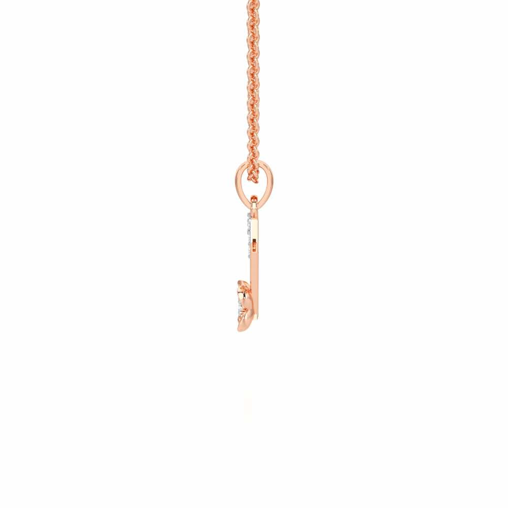 M-Glint Silver Pendant - Rose Gold - Image 3