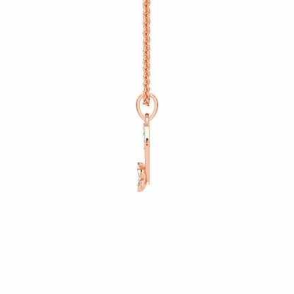 M-Glint Silver Pendant - Rose Gold - Image 3