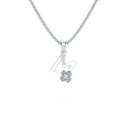M-Glint Silver Pendant - White Gold - Image 1