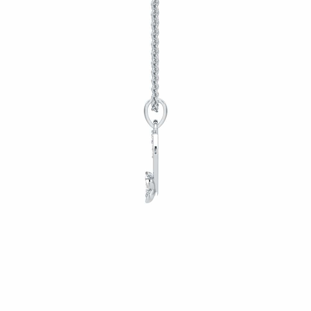 M-Glint Silver Pendant - White Gold - Image 3
