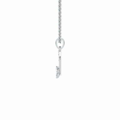 M-Glint Silver Pendant - White Gold - Image 3
