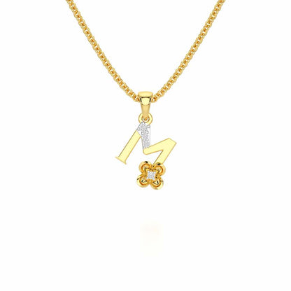 M-Glint Silver Pendant - Yellow Gold - Image 1