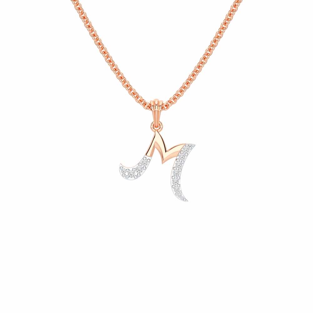 M-Luke Silver Pendant - Rose Gold - Image 1