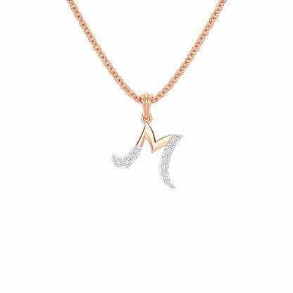 M-Luke Silver Pendant - Rose Gold - Image 1