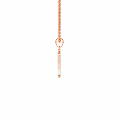 M-Luke Silver Pendant - Rose Gold - Image 3