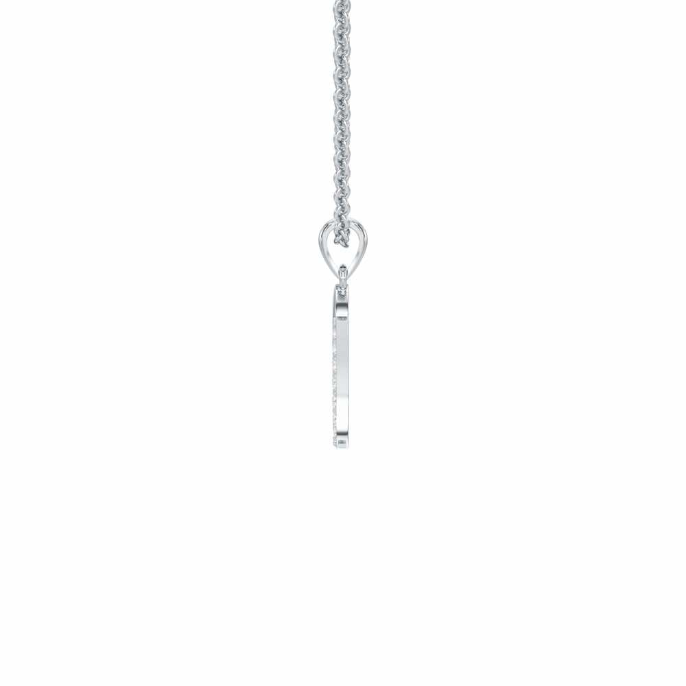 M-Luke Silver Pendant - White Gold - Image 3