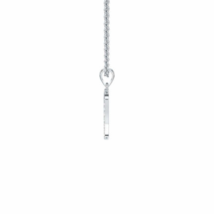 M-Luke Silver Pendant - White Gold - Image 3