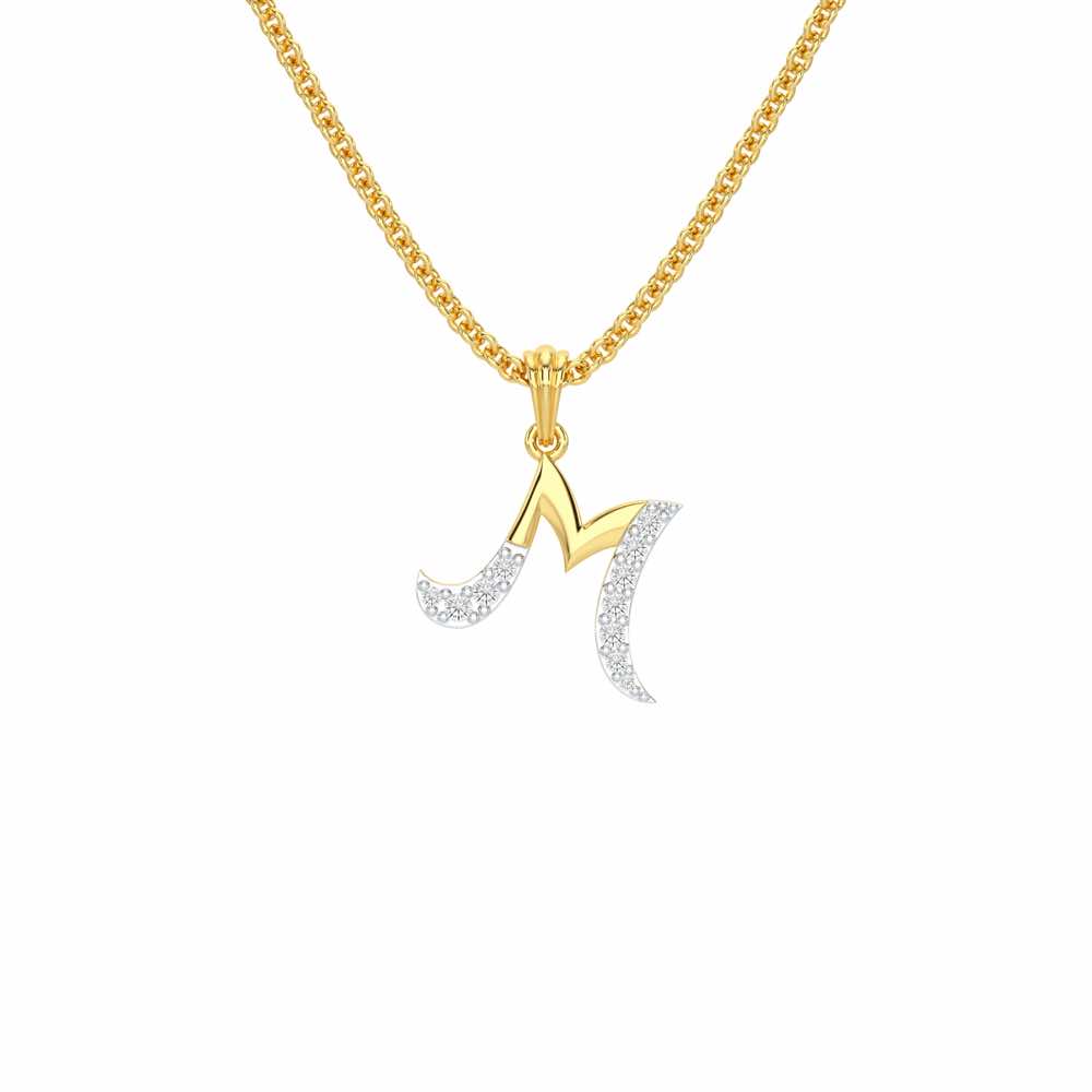 M-Luke Silver Pendant - Yellow Gold - Image 1