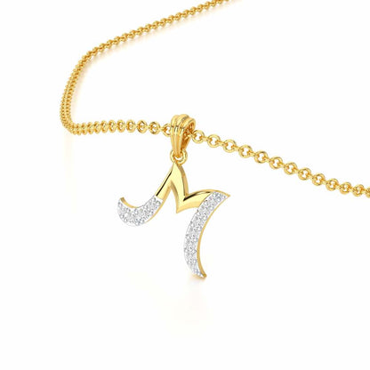 M-Luke Silver Pendant - Yellow Gold - Image 2