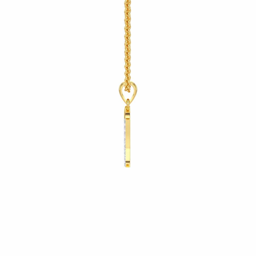M-Luke Silver Pendant - Yellow Gold - Image 3