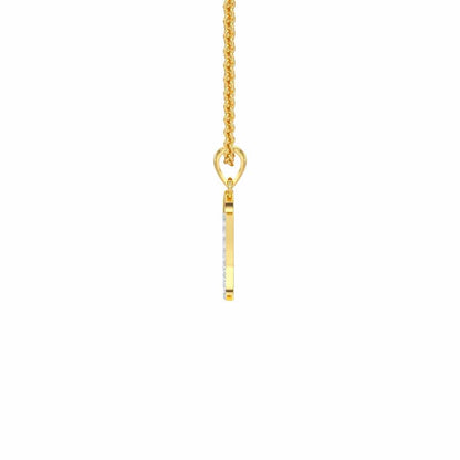 M-Luke Silver Pendant - Yellow Gold - Image 3