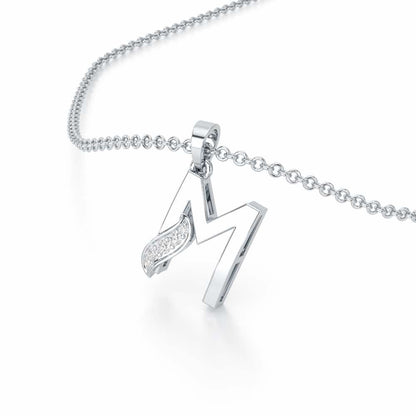 M-Spark Silver Pendant - White Gold - Image 2