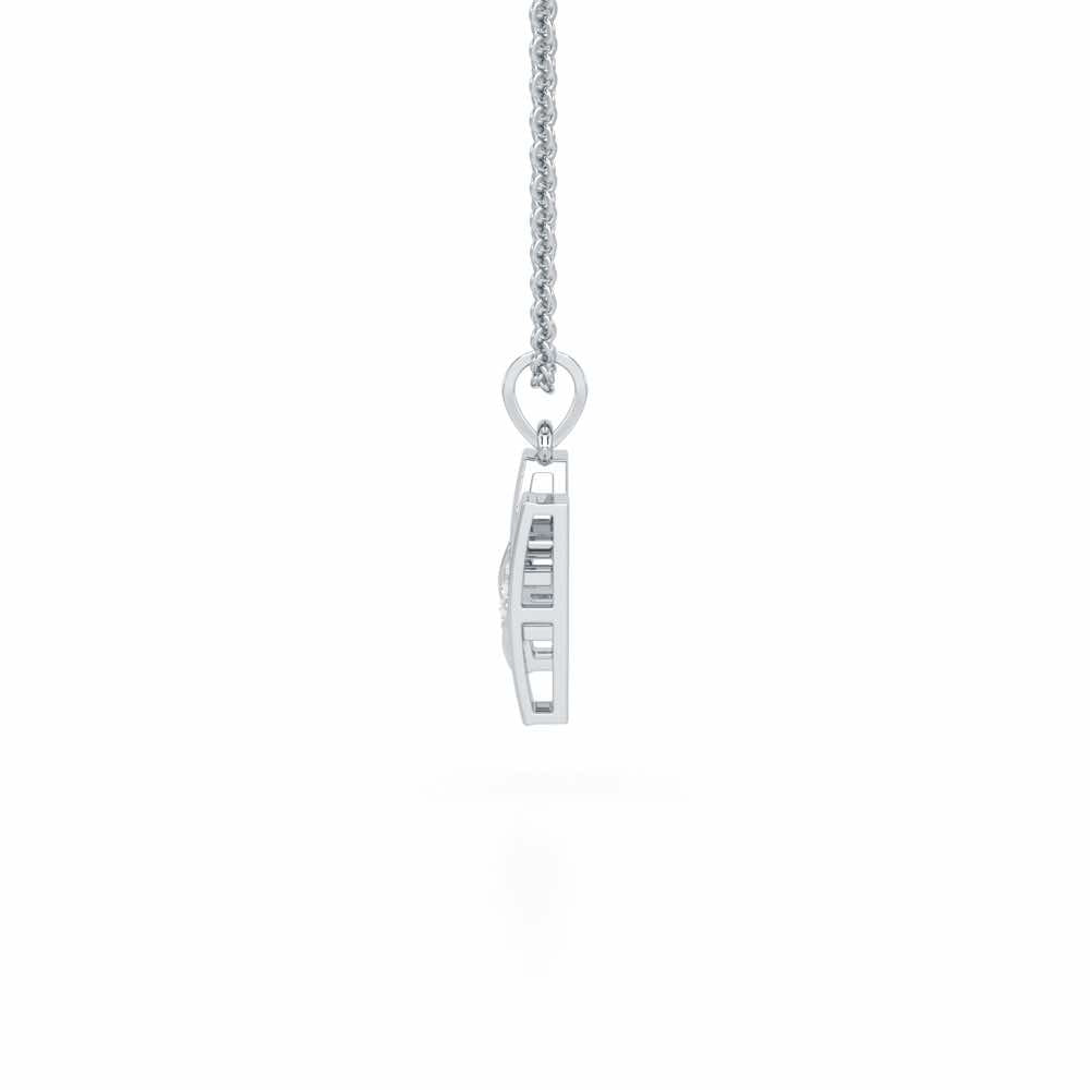 M-Spark Silver Pendant - White Gold - Image 3