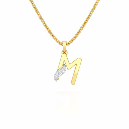 M-Spark Silver Pendant - Yellow Gold - Image 1