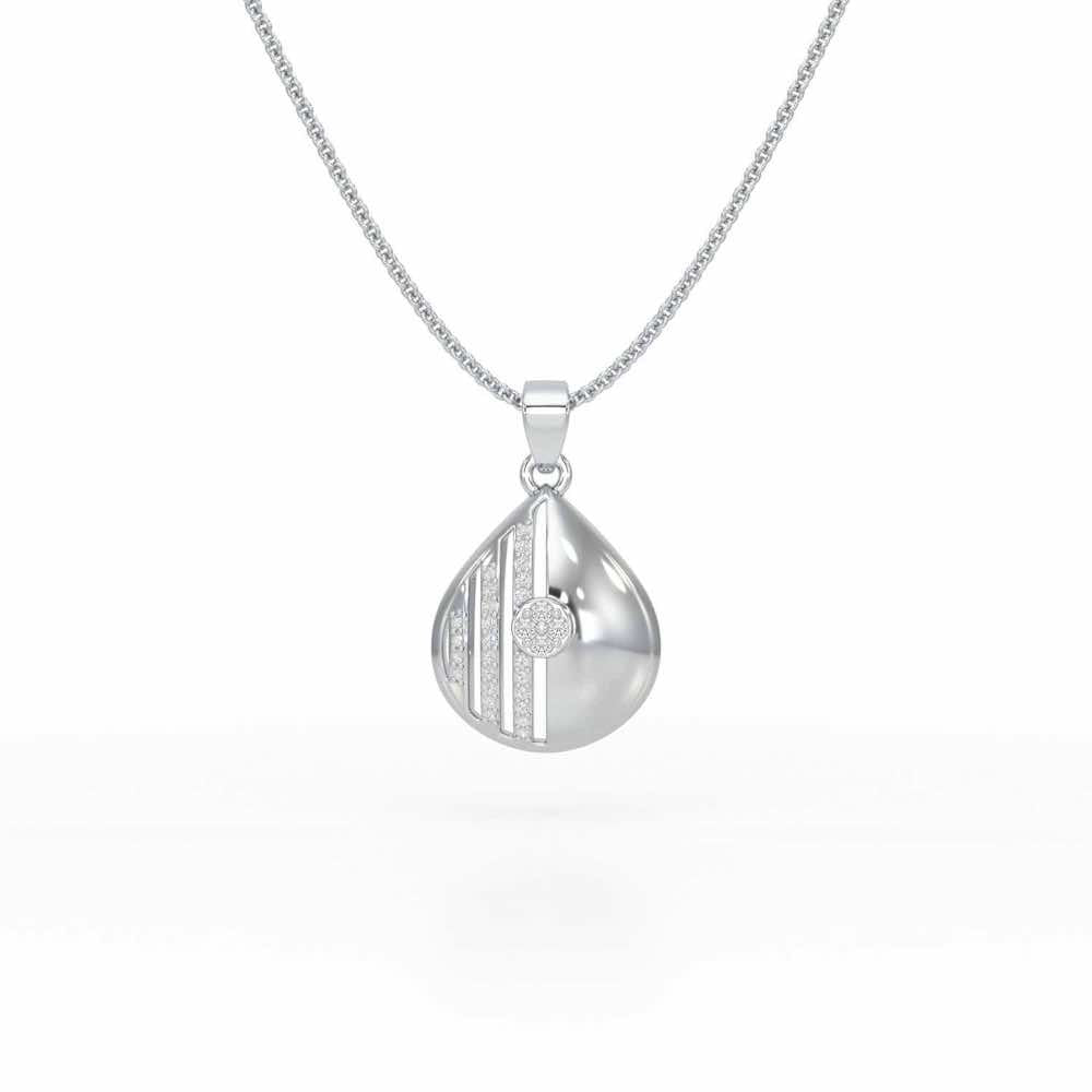 Madalian Silver Pendant - White Gold - Image 1