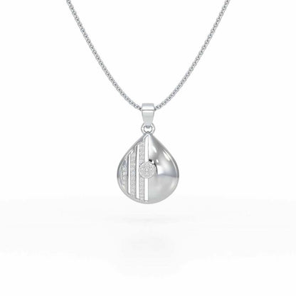 Madalian Silver Pendant - White Gold - Image 1