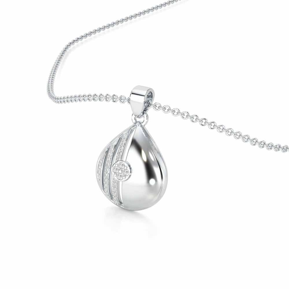 Madalian Silver Pendant - White Gold - Image 2