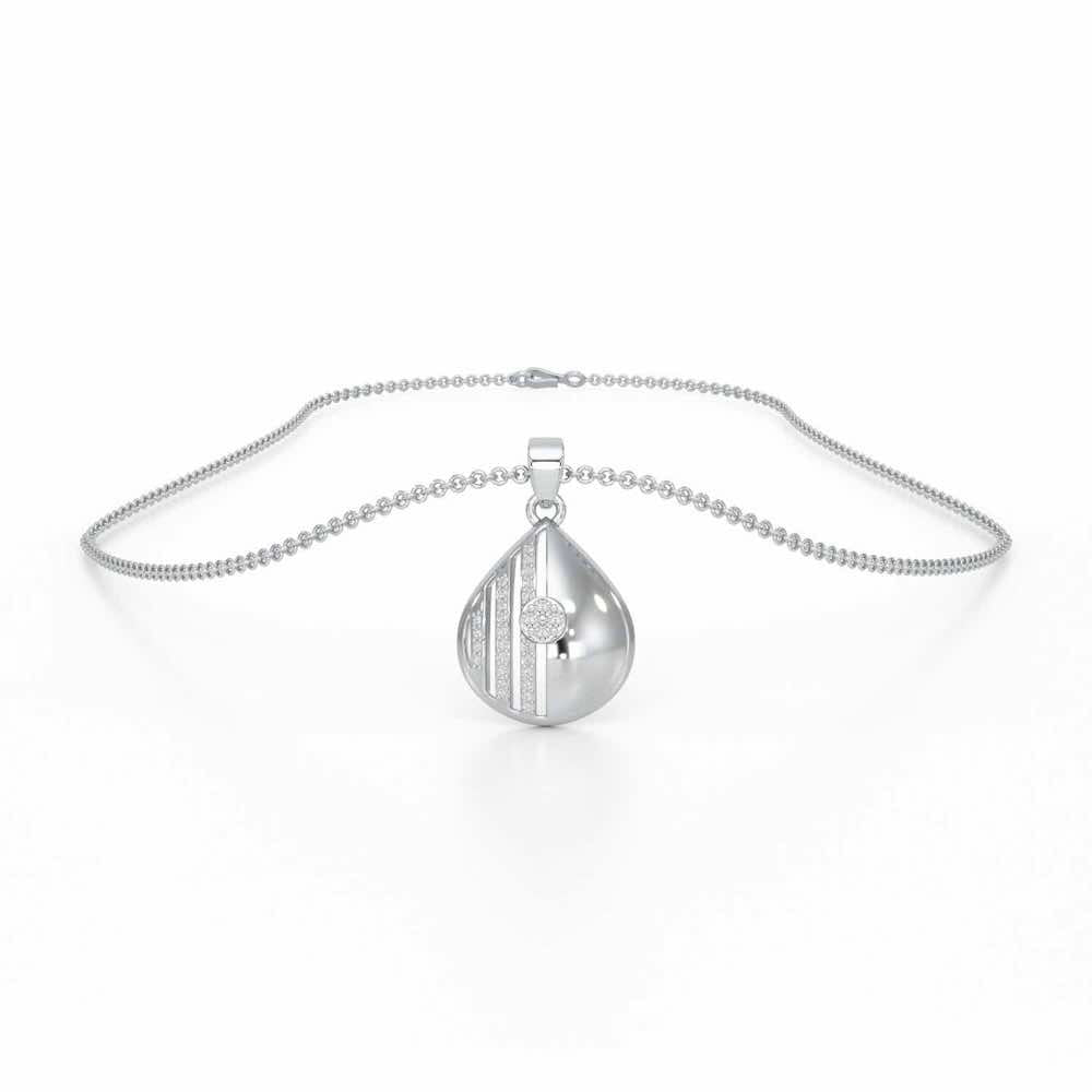 Madalian Silver Pendant - White Gold - Image 3