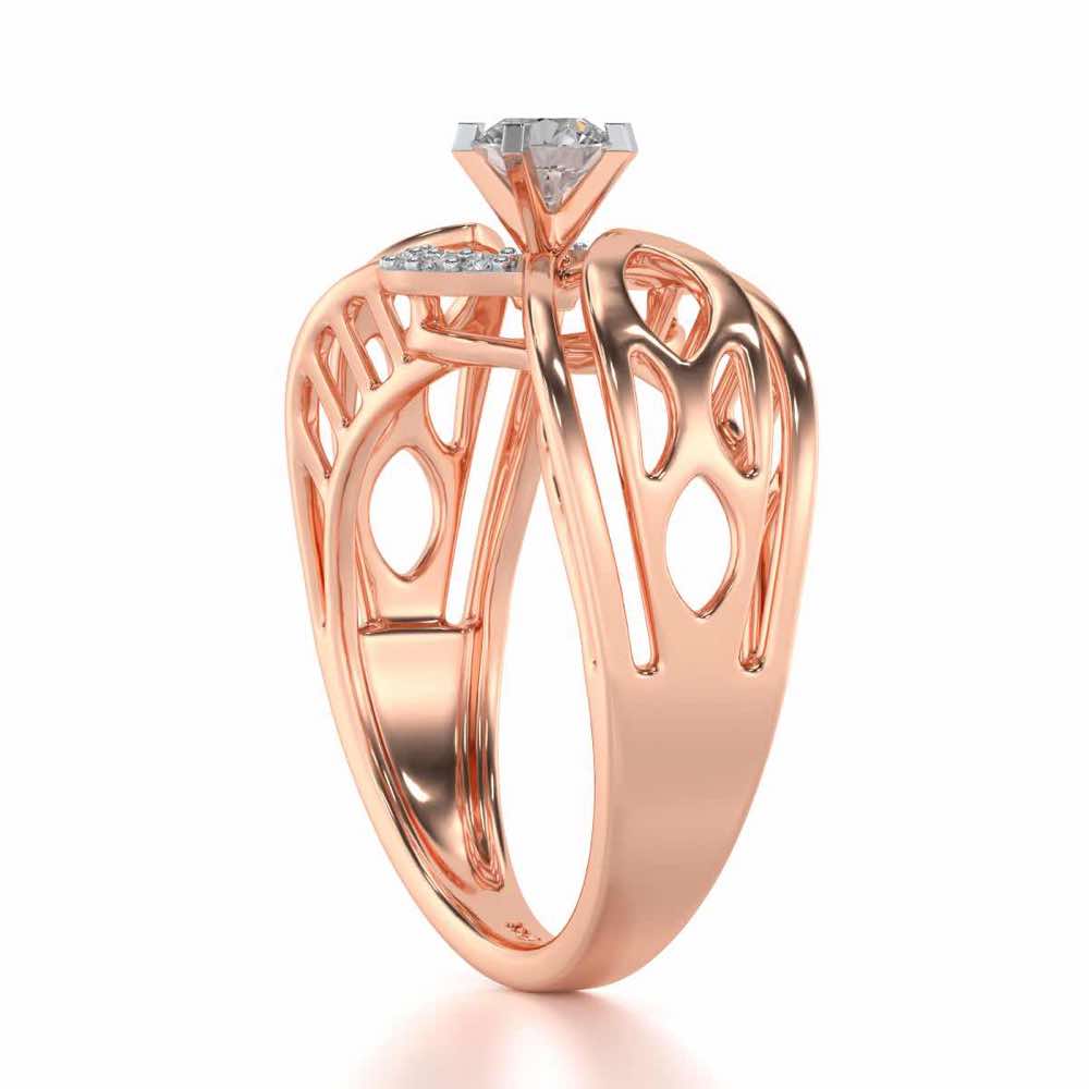 Maela Solitaire Ring - Rose Gold - Image 3
