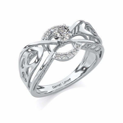 Maela Solitaire Ring - White Gold - Image 1