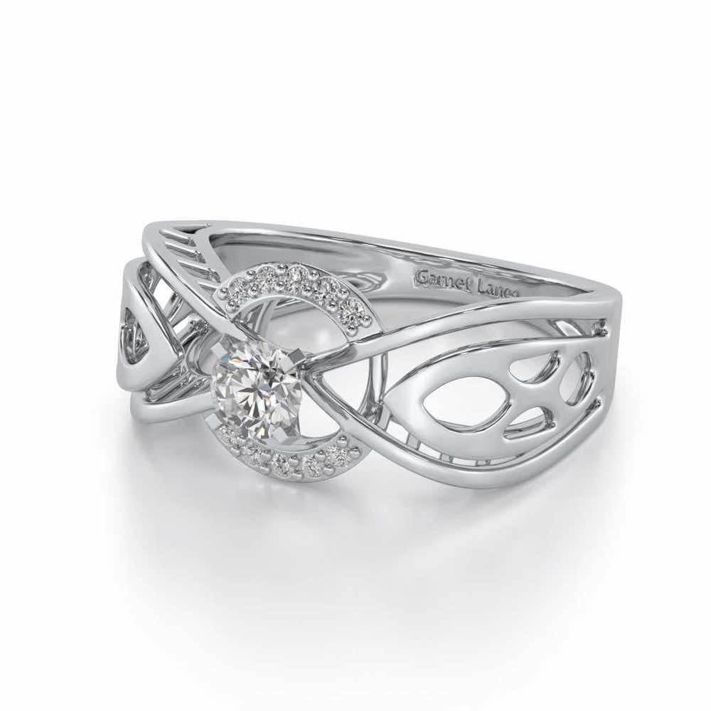 Maela Solitaire Ring - White Gold - Image 2