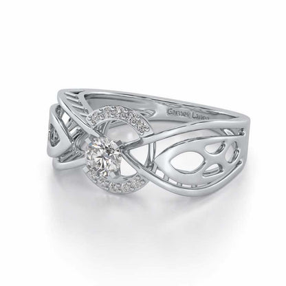 Maela Solitaire Ring - White Gold - Image 2