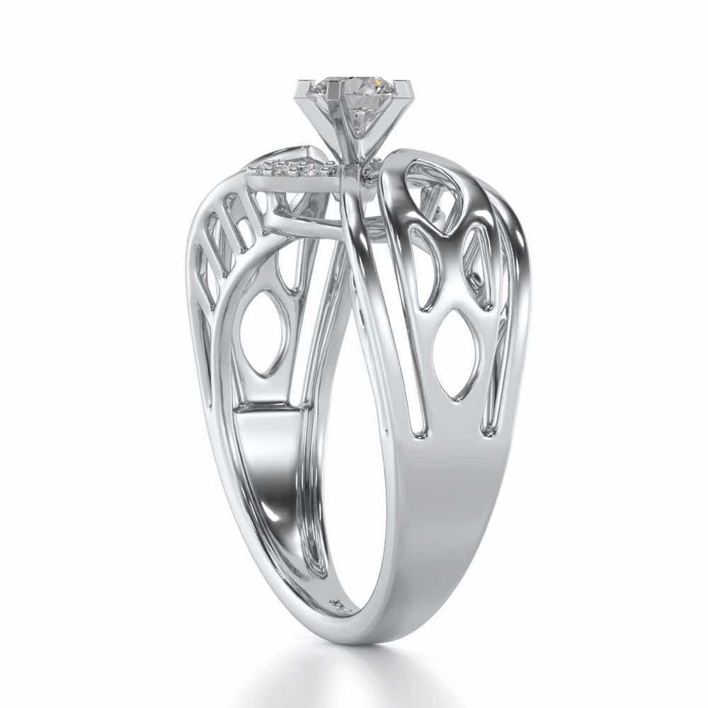 Maela Solitaire Ring - White Gold - Image 3