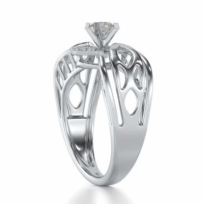 Maela Solitaire Ring - White Gold - Image 3