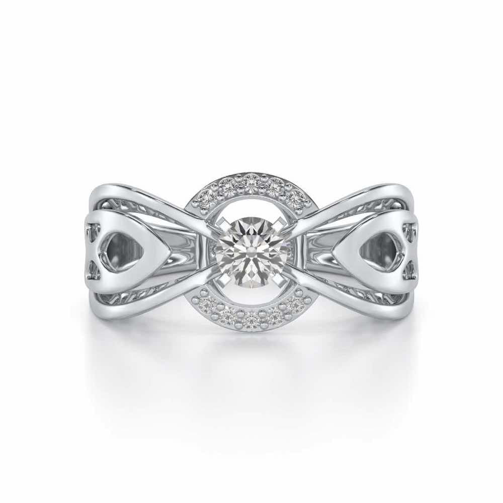 Maela Solitaire Ring - White Gold - Image 4