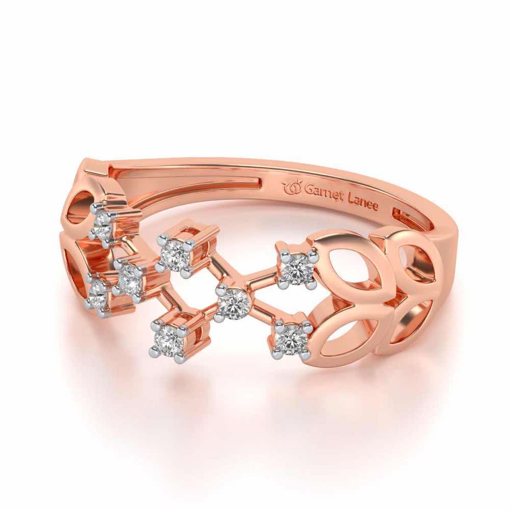 Magic Constellation Silver Ring - Rose Gold - Image 2