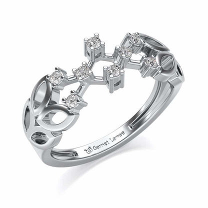 Magic Constellation Silver Ring - White Gold - Image 1