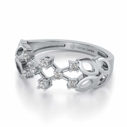 Magic Constellation Silver Ring - White Gold - Image 2