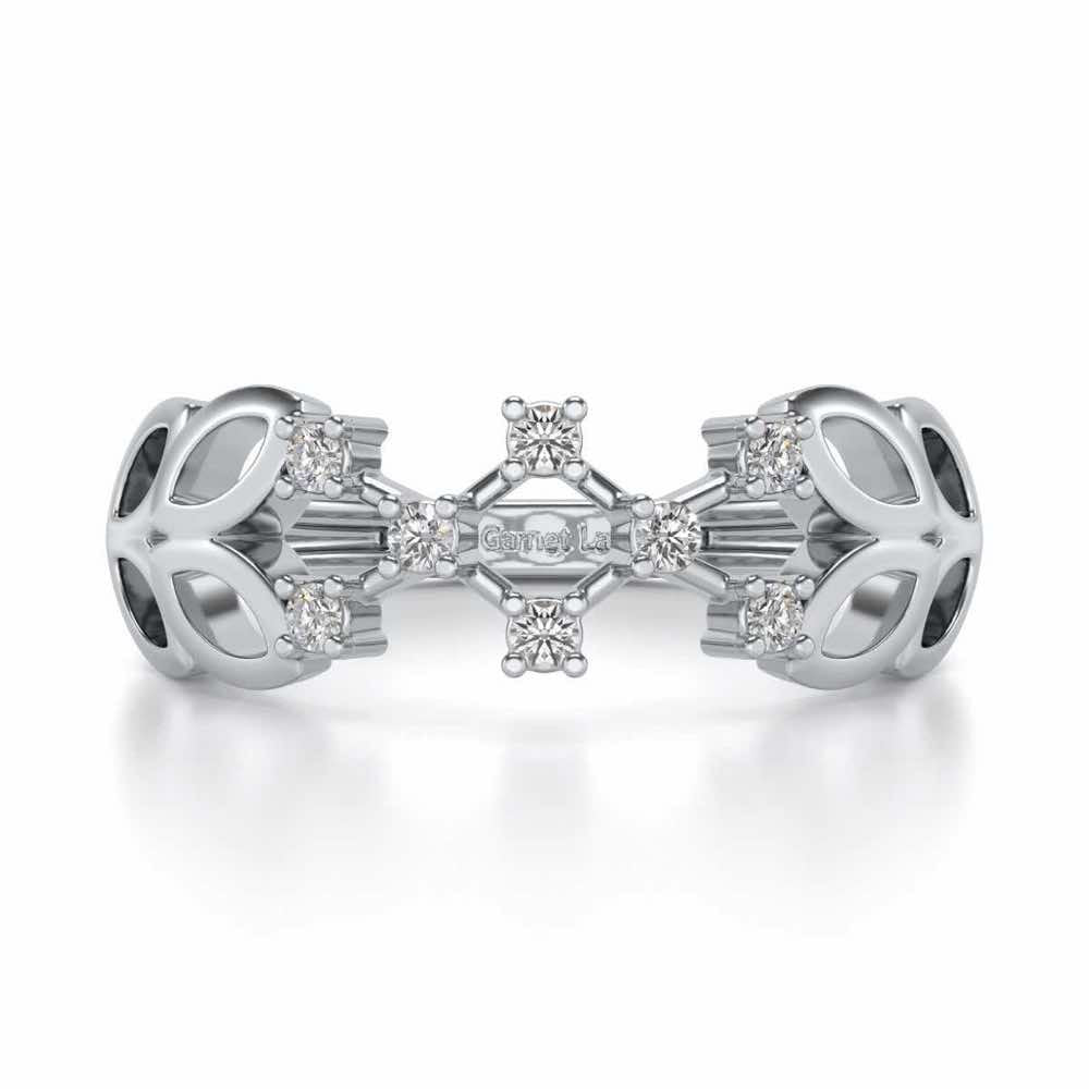 Magic Constellation Silver Ring - White Gold - Image 4