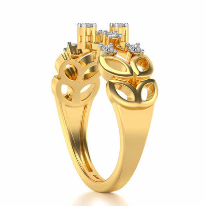 Magic Constellation Silver Ring - Yellow Gold - Image 3