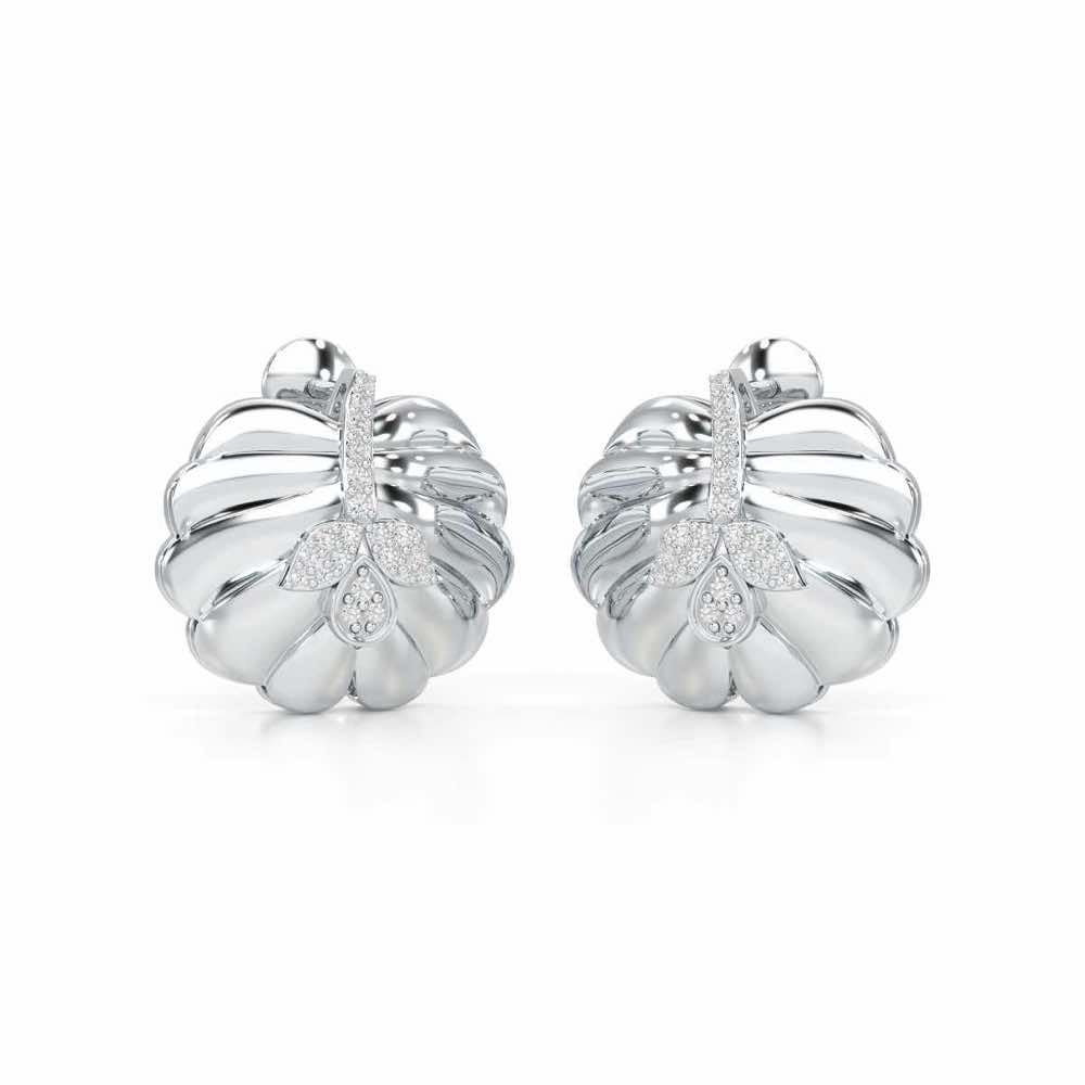 Magic Grow Silver Earrings - White Gold - Image 2