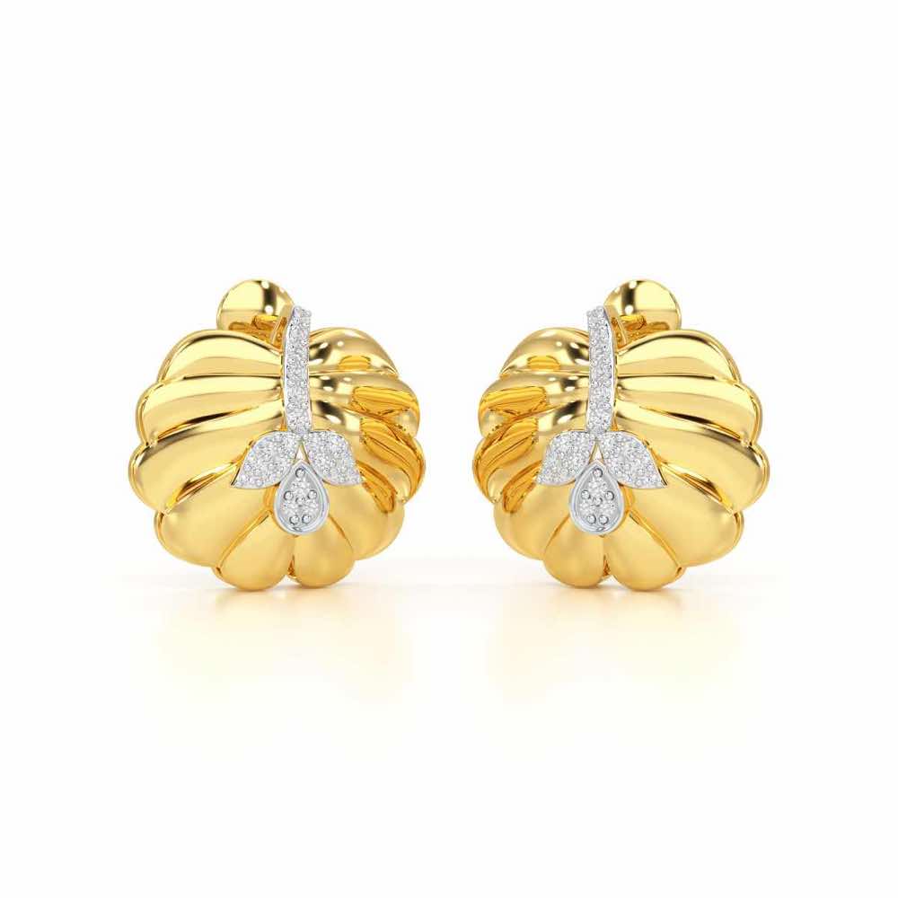 Magic Grow Silver Earrings - Yellow Gold - Image 2