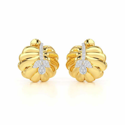 Magic Grow Silver Earrings - Yellow Gold - Image 2